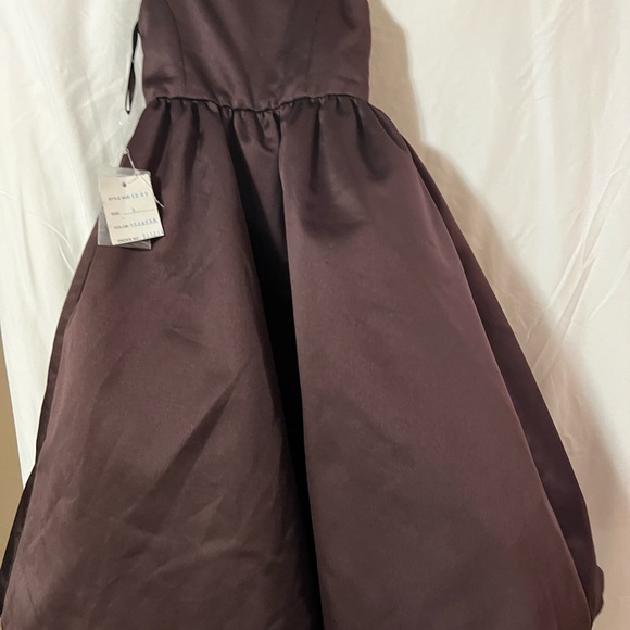David's Bridal Rich Brown Kids Formal Dress - Picture 16 of 17